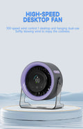 Portable Rechargeable Desktop Fan With LED Display