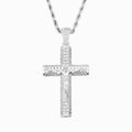 18K Gold Iced Out Jesus Cross Pendant Cuban Link Necklace | Religious Hip Hop Jewelry| Free Shipping & No Tax | 50% OFF