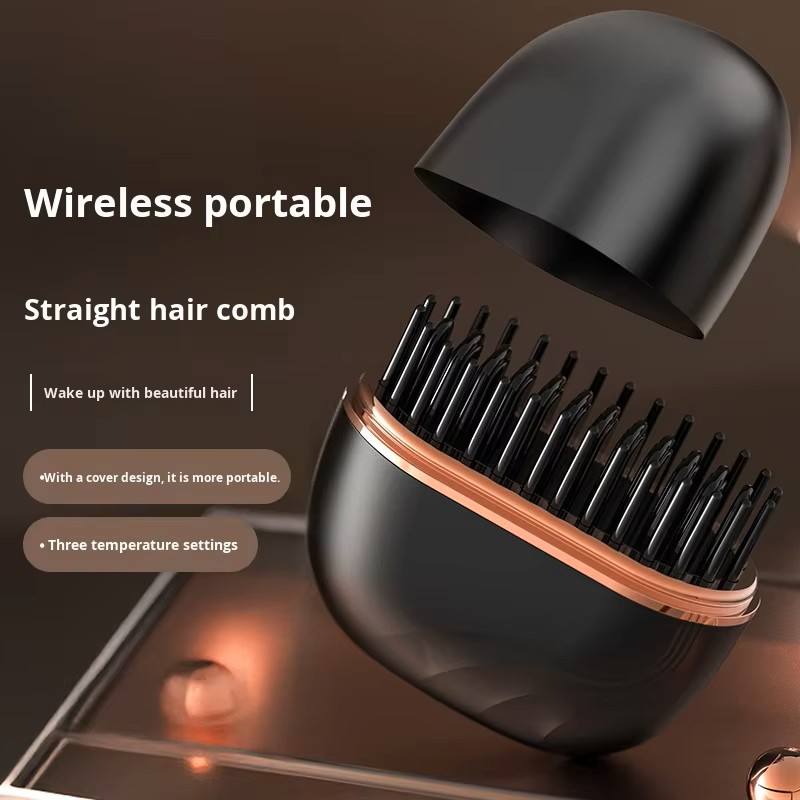 Wireless Portable Hair Straightener Brush | Smooth Hair Anywhere ✨