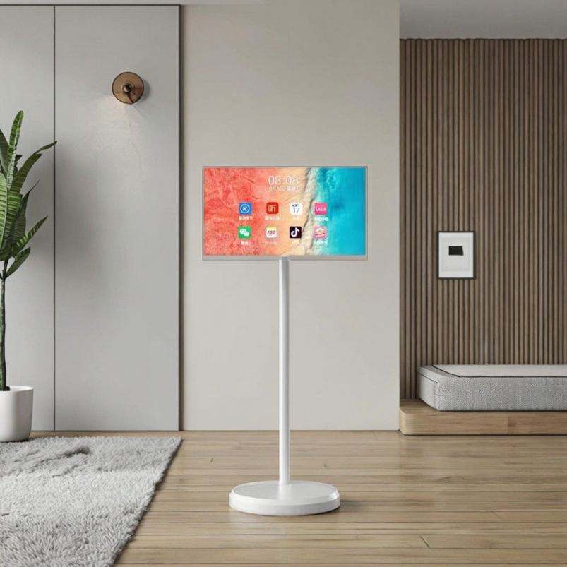 NEW AI Smart Touch Screen TV Stand – Android 13 Portable Mobile Display for Home & Office