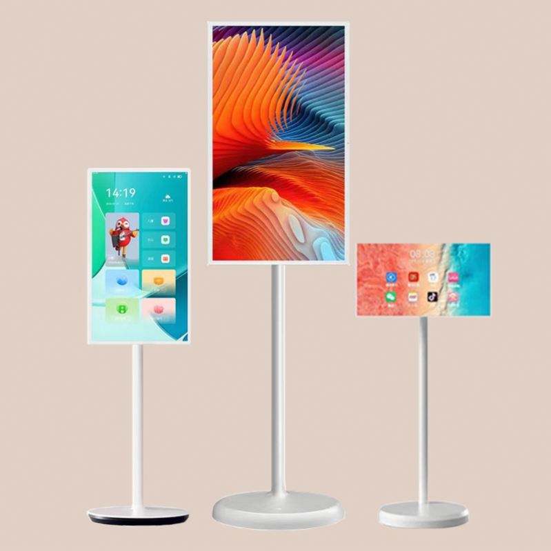 NEW AI Smart Touch Screen TV Stand – Android 13 Portable Mobile Display for Home & Office