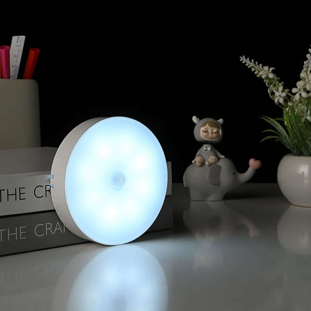 Smart Motion Sensor Night Light – Magnetic USB Rechargeable LED Lamp