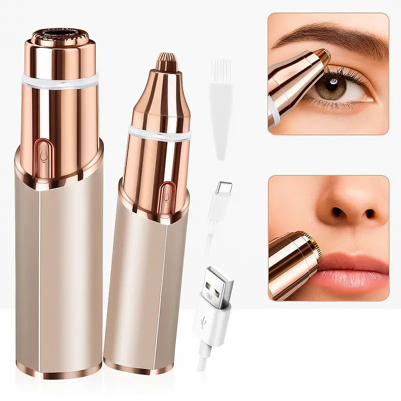 2 in 1 facial & eyebrow hair trimmer,Electric Eyebrow Trimmer, Lip Facial Body Hair Removal Tool, Facial Hair Care Tool, Electric Shaver Women, Eyebrow, Epilator Hair Remover.summervibes| Tax-free and free shipping |