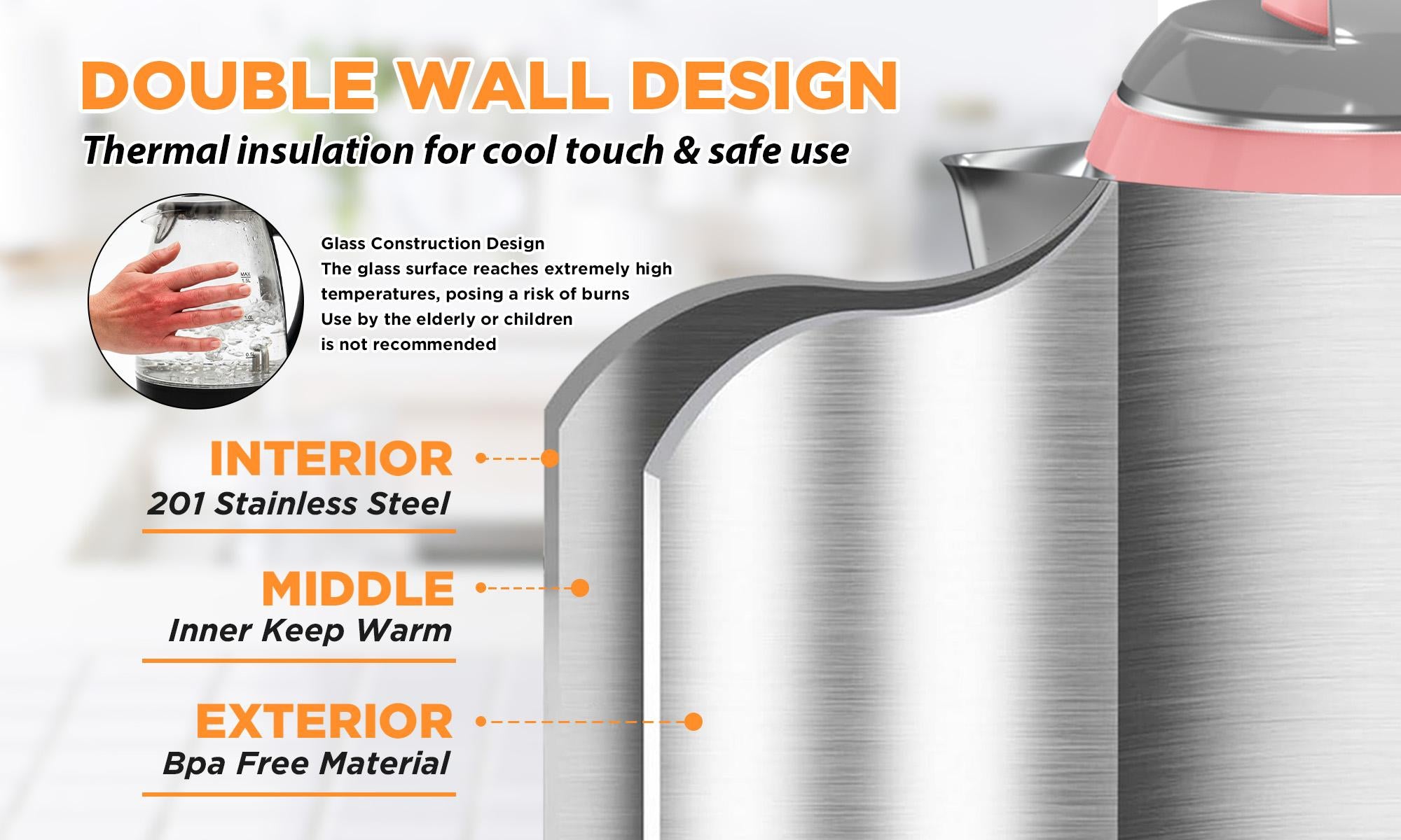PANCERKA Electric Kettle 1.8L 1000W: Your Ultimate Beverage Companion