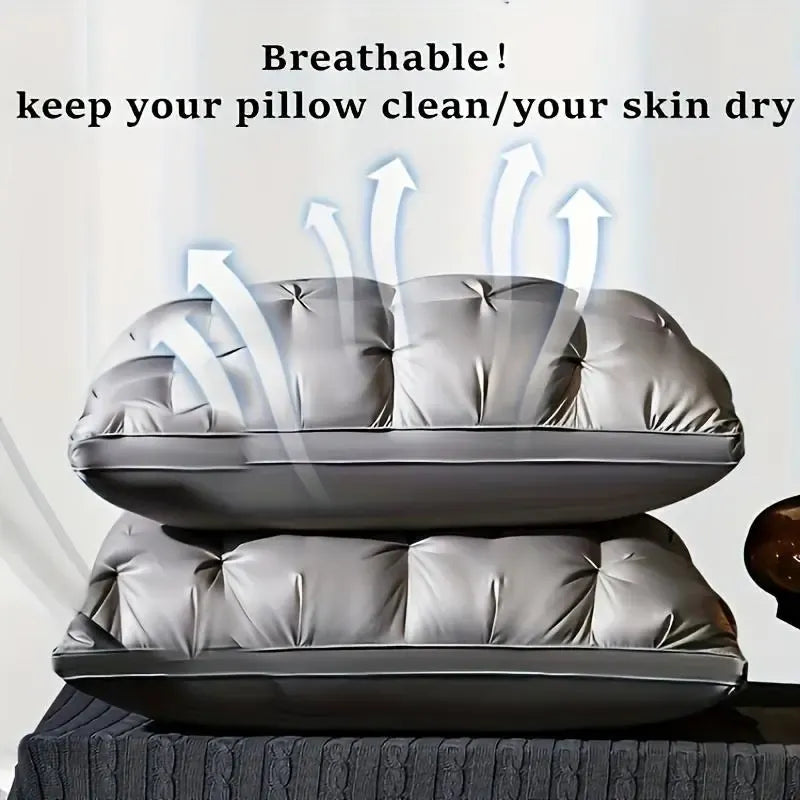 Luxury 5-Star Hotel Pillow 19×29” （48CMx74CM）900g weight per pillow, ultra-soft and fluffy | Suitable for all sleeping positions, provides neck support | Tax-free and free shipping | Original price 780 cedis, now 420 cedis