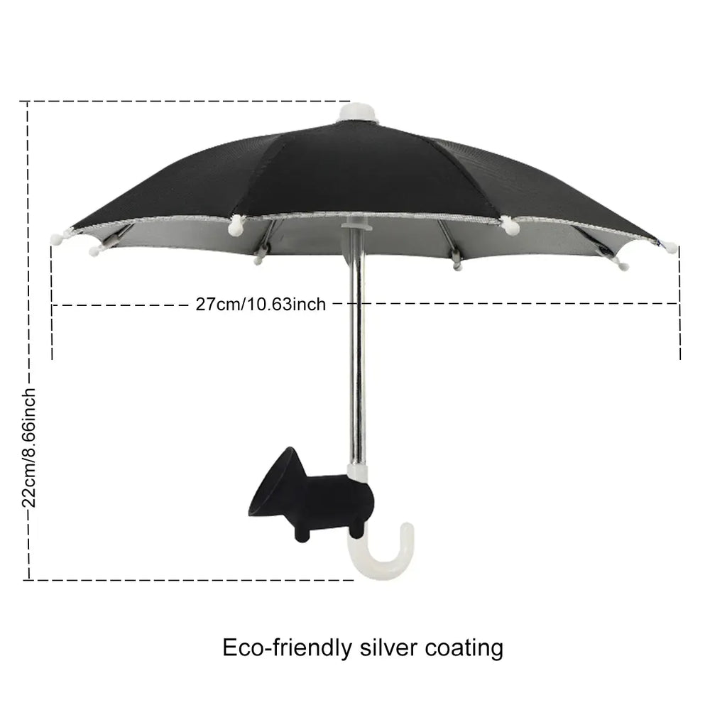 Protection Phone Umbrella for Sun Universal Adjustable Piggy Suction Cup Phone Stand with Sun Shade Cover