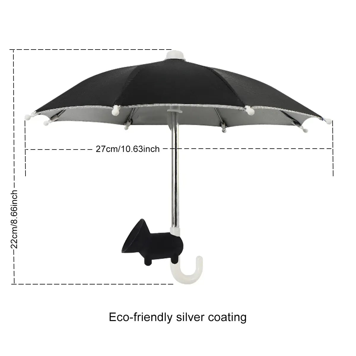 Protection Phone Umbrella for Sun Universal Adjustable Piggy Suction Cup Phone Stand with Sun Shade Cover