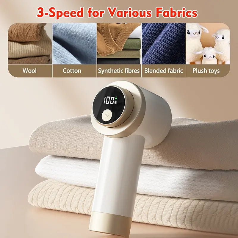 Rasoir anti-bouloches électrique avec brosse, éliminateur de bouloches portable rechargeable, rasoir à peluches à 3 vitesses pour un retrait rapide des peluches, durable pour les chaussettes, les manteaux et la literie