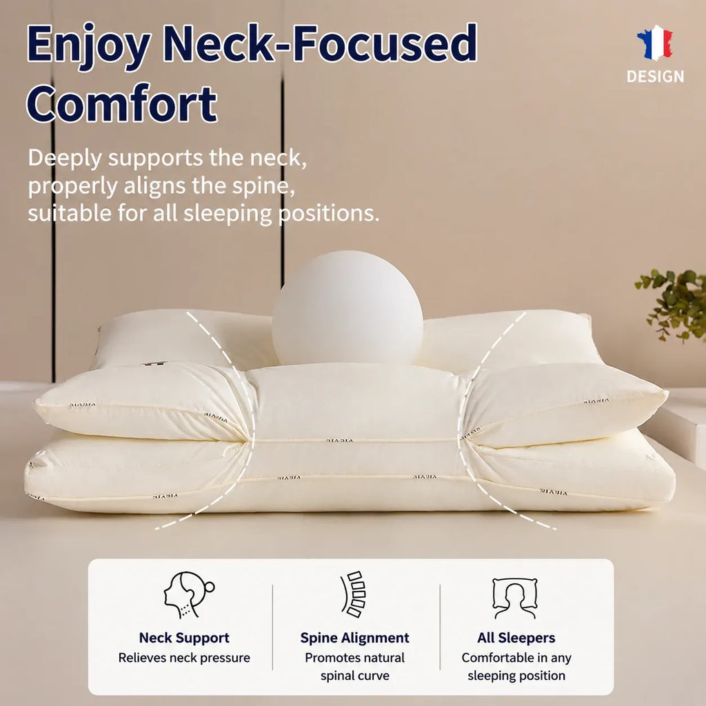 Zoned Neck Support Pillow – Head & Neck Support for Better Sleep