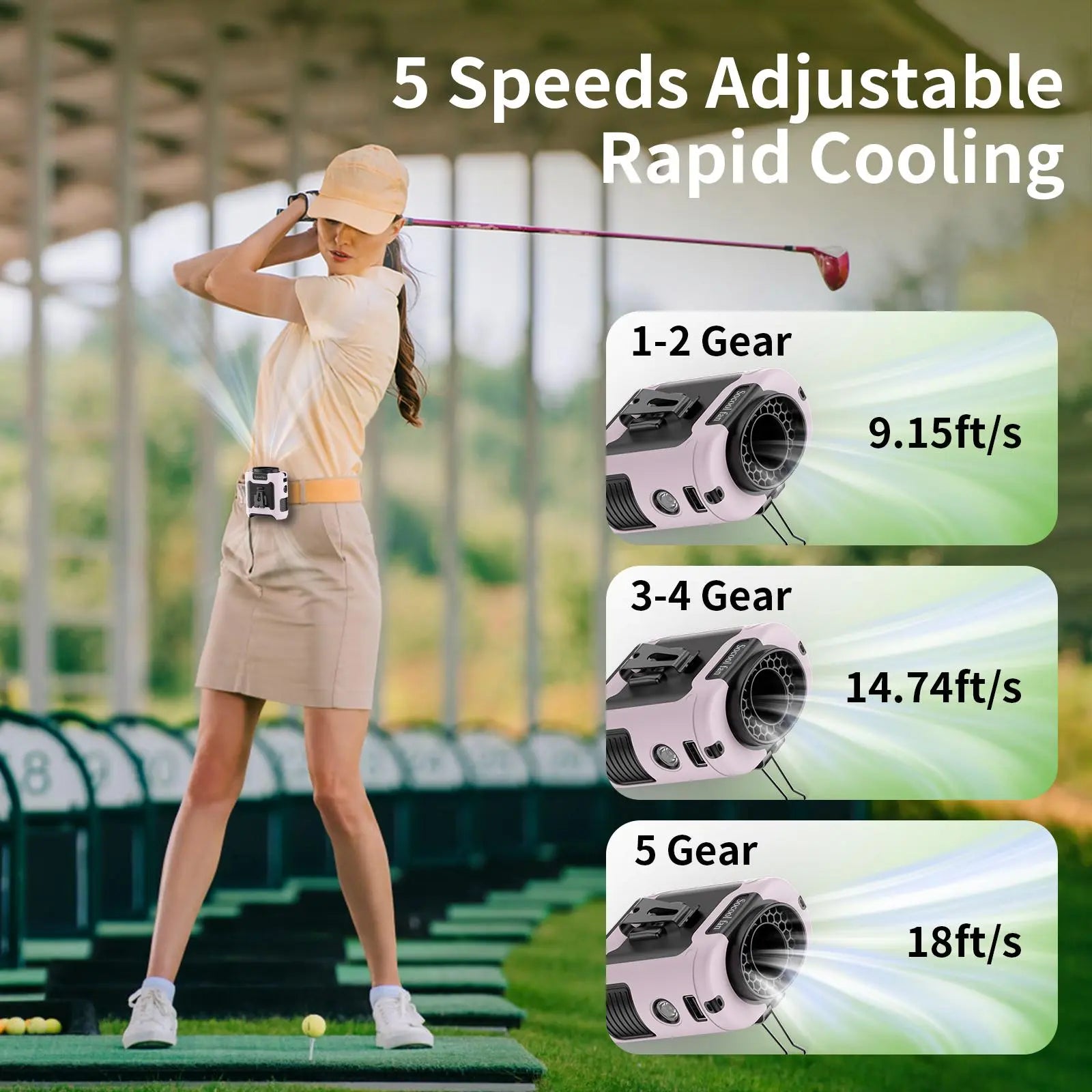 10000mAh Power Bank, Portable Waist Fan Clip-on Wearable Belt Personal Fan, Rechargeable Battery Operated With Flashlight Hands-Free Up to 40H/67H Cooling, USB Cooling Fan For Outdoor #GLOBAL PICKS