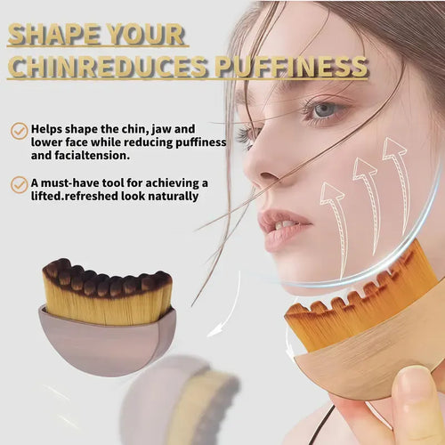 2PCS Lymphatic Contour Face Brush for Jawline & Chin Sculpting Dry Brushing Massager for Lymphatic Drainage & Facial Fatigue Relief Ergonomically Designed to Fit The Skin Precisely Beauty Roller Daily