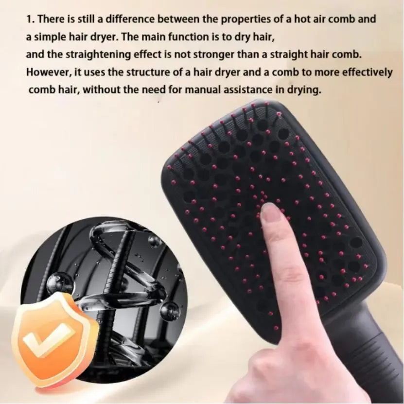 2-in-1 Ionic Hot Air Straightening Comb