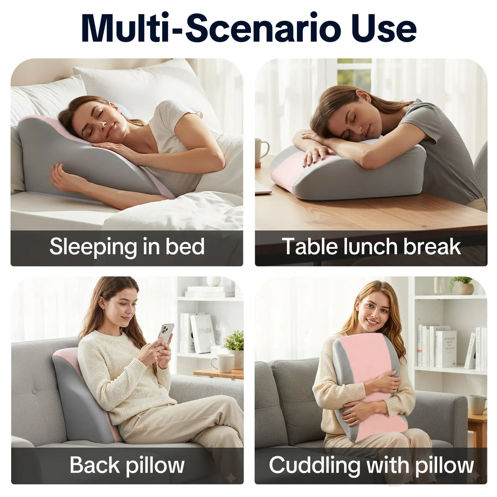 Memory Foam Pillow, Ergonomic Design Versatile Used,for Neck, Back and Leg Support, Suitable for Face Down Reading pillow, Soft and Comfortable Fabric, Multi Purpose, Removable, SleepingPillow Home, Sofa，Living Room, Bed Gift