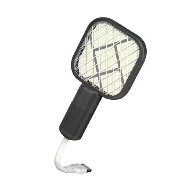 1/2PCS USB Mini Portable Mosquito Zapper – 2-in-1 Bug Killer Bat with UV-A Light Protector, USB-Powered LED Lamp Indoor Mosquito Trap, Compact Travel-Friendly Design, Quiet Effective Operation, Ideal for Bedroom, Camping & Office Use