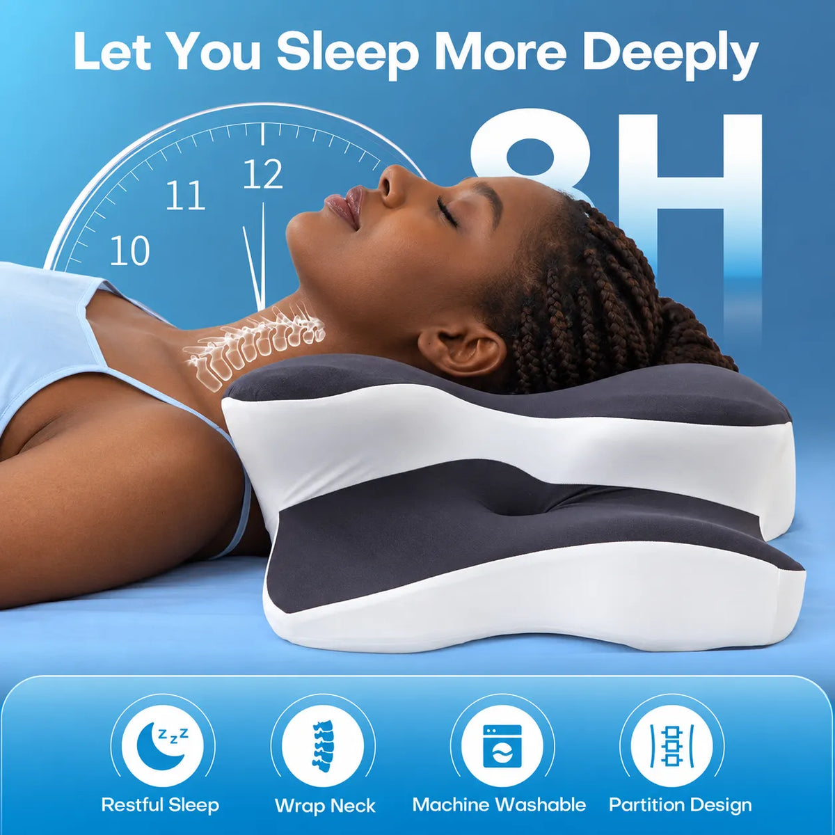Ergonomic Butterfly Neck Support Pillow