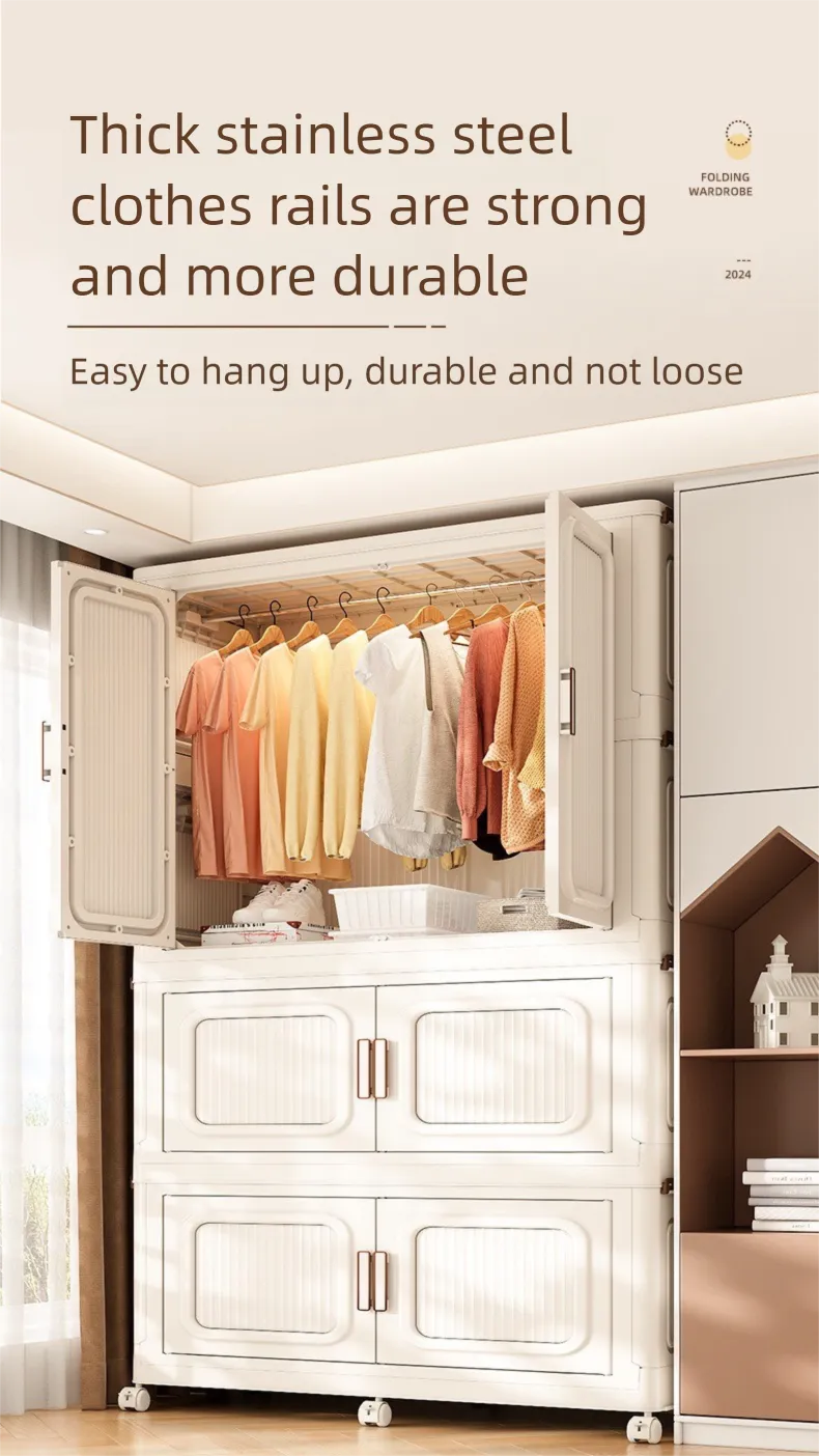 Large Family Wardrobe – 200cm Fabric Clothes Organiser | Free Delivery in Ghana
