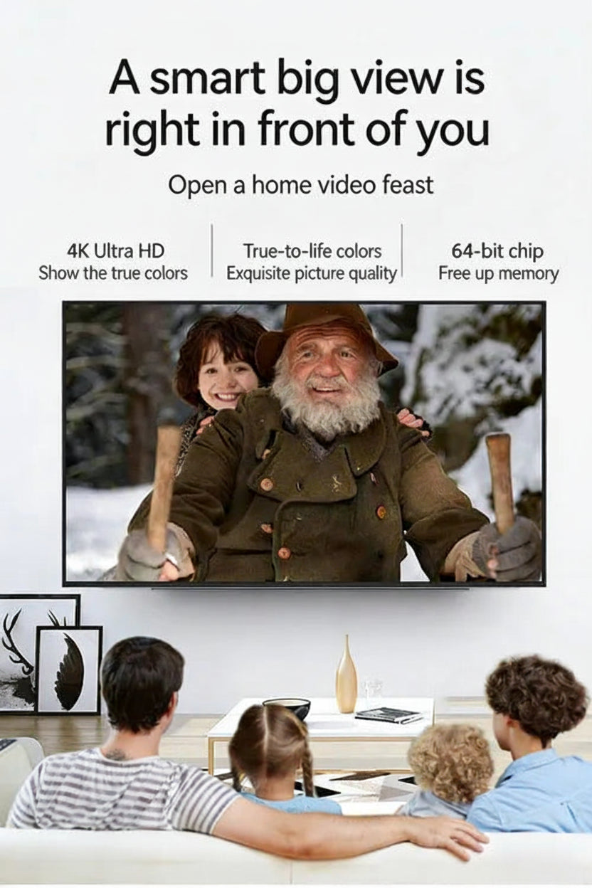 LuxeView 55" 4K Ultra HD Smart TV - High-Performance Intelligent Television with Netflix & YouTube Built-in | COD & Free Shipping
