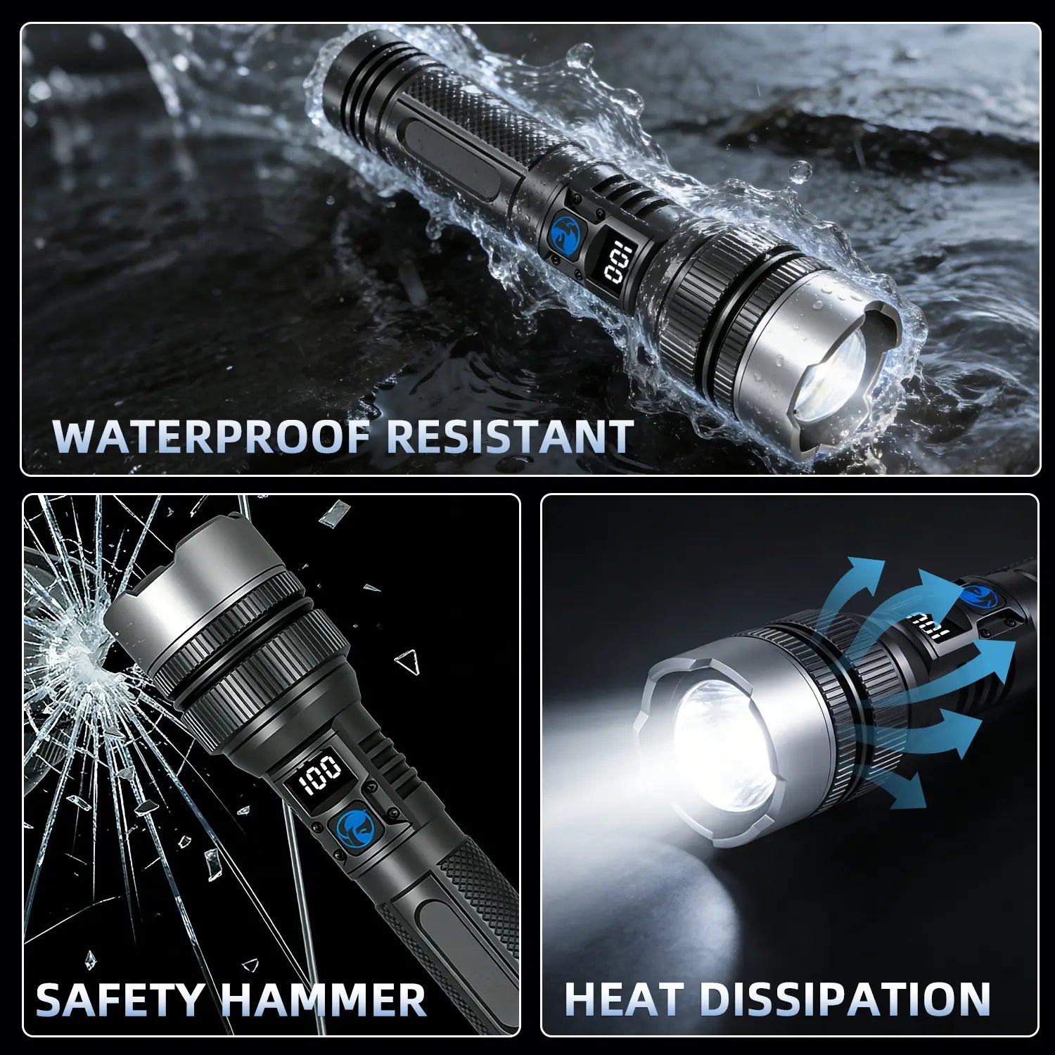 🔥OmniGlow 2-in-1 Tactical Super Flashlight & Emergency Power Bank [FREE Delivery + NO Customs Tax + Pay on Delivery]