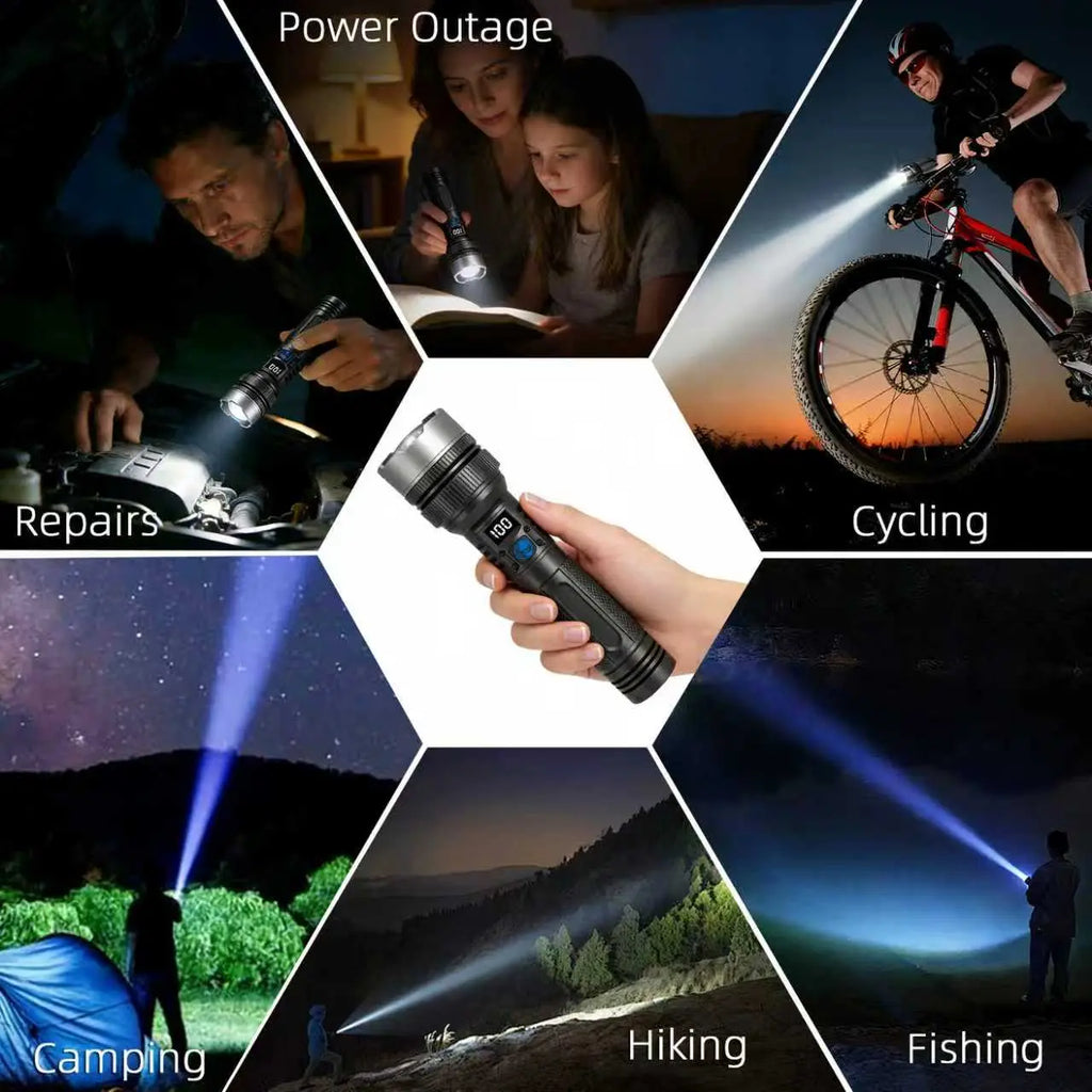 🔥OmniGlow 2-in-1 Tactical Super Flashlight & Emergency Power Bank [FREE Delivery + NO Customs Tax + Pay on Delivery]