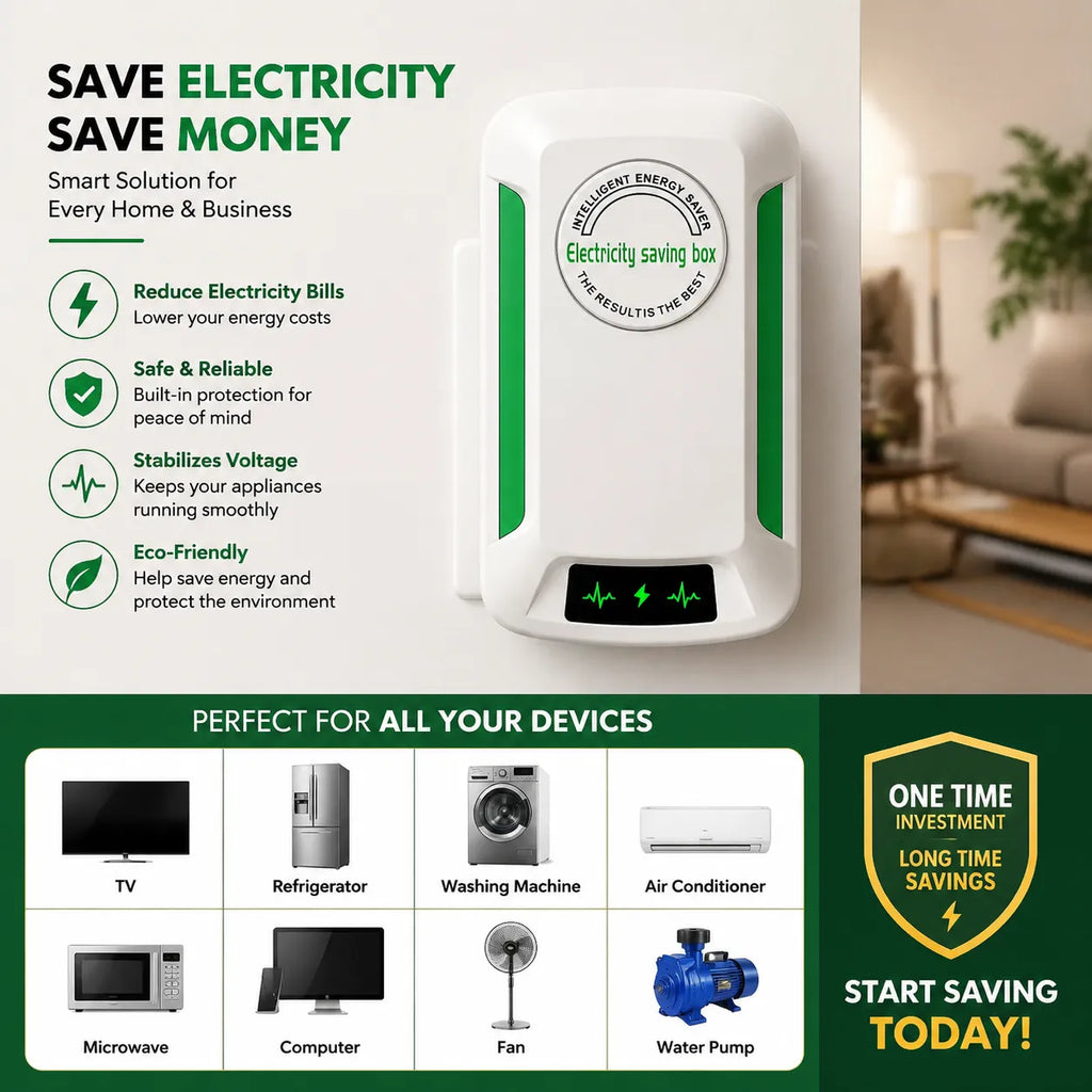 LuxePower Smart Electricity Saving Box - 45% Energy Saver & Voltage Stabilizer for Home, Office & Stores | COD & Fast Shipping