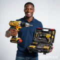 PowerPro 21V Impact Cordless Drill Kit – 23-Piece Professional Tool Set | Brush Motor with Hammer Function | Rechargeable Battery + Full Accessory Case