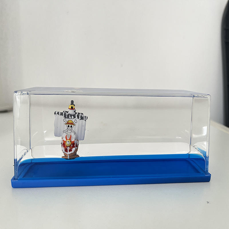 One Piece Liquid Wave Ship Toy – Floating Pirate Ship Desk Decor Stress Relief Ornament