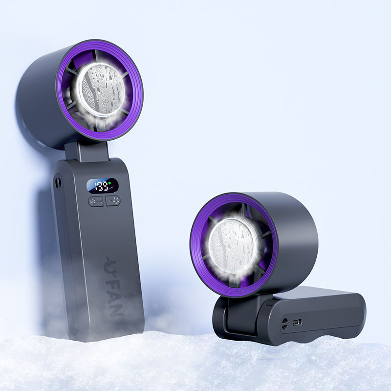 NEW 2026 Portable Ice Cooling Fan – 4000mAh Rechargeable Turbo Fan with Semiconductor Cooling & Digital Display