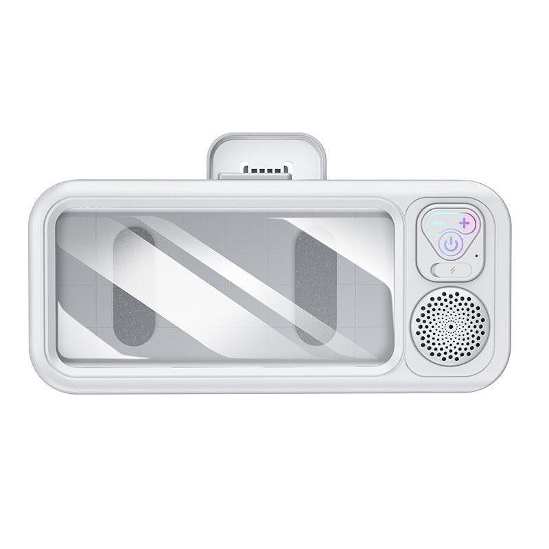 Waterproof Shower Phone Holder with Bluetooth Speaker – Touchscreen Bathroom Mount Case