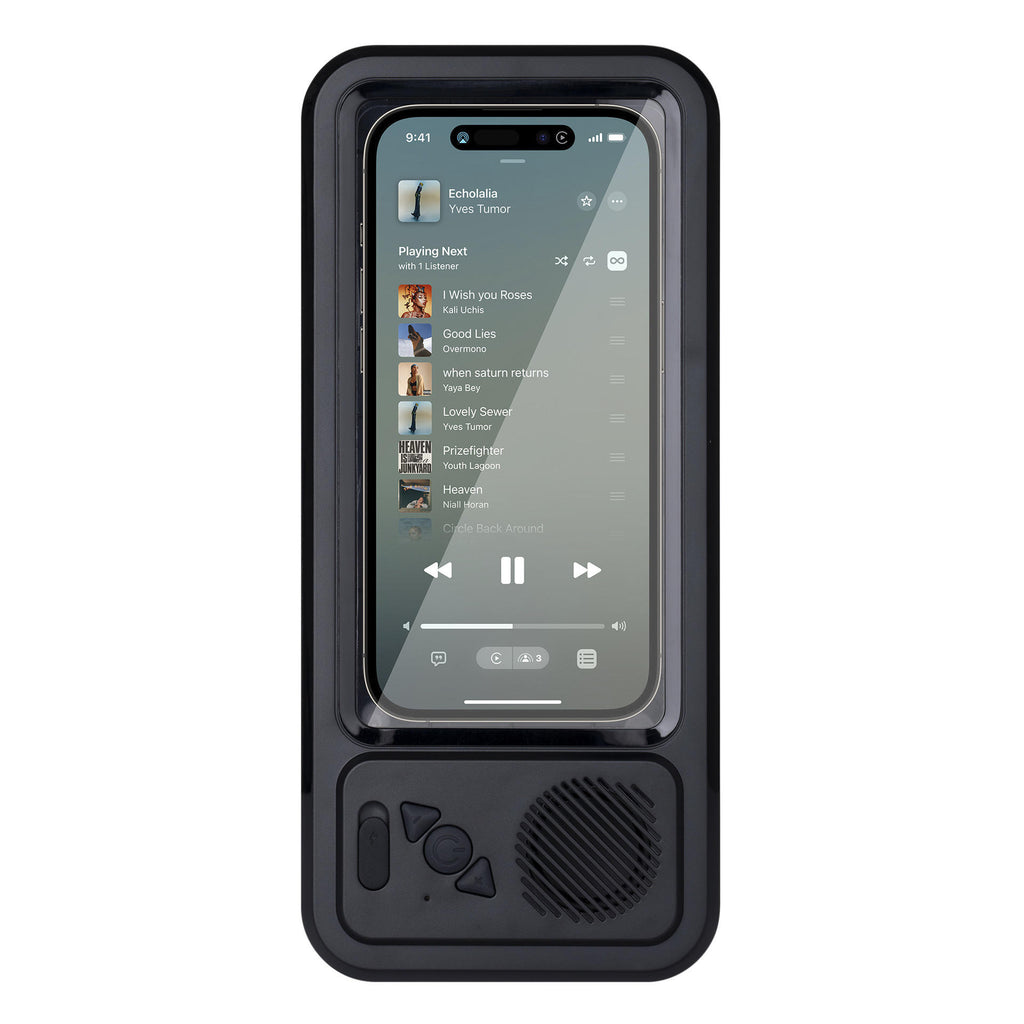 Waterproof Shower Phone Holder with Bluetooth Speaker – Touchscreen Bathroom Mount Case
