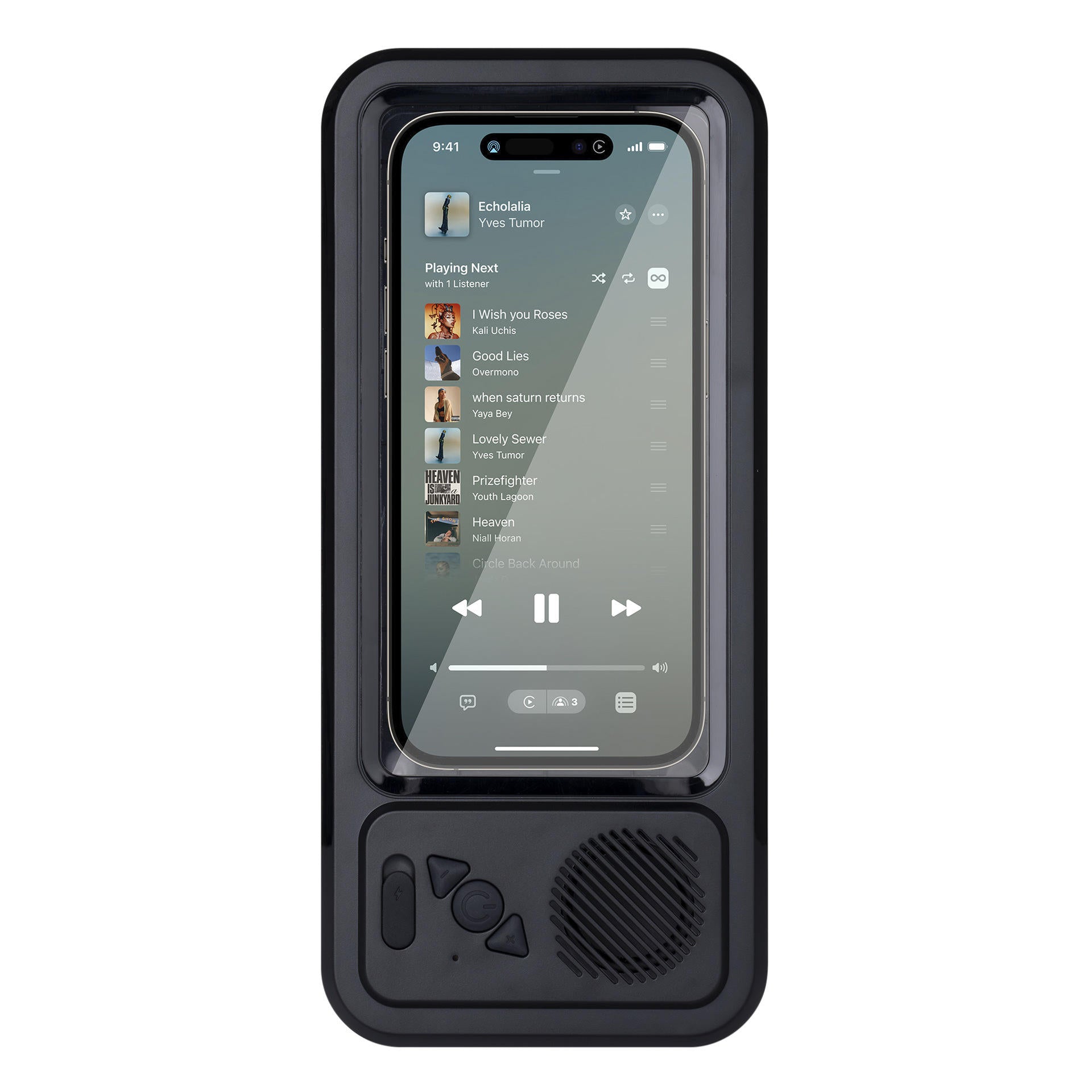 Waterproof Shower Phone Holder with Bluetooth Speaker – Touchscreen Bathroom Mount Case
