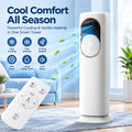 Portable Air Cooler – 1200m³/h Fast Cooling, 10L Water Tank, Remote Control, No Installation
