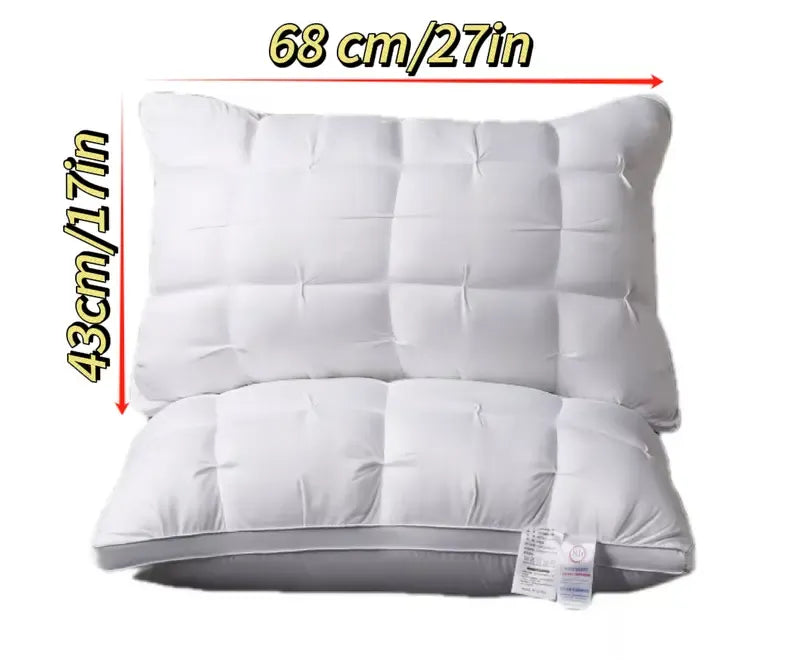 Luxury 5-Star Hotel Pillow 19×29” （48CMx74CM）900g weight per pillow, ultra-soft and fluffy | Suitable for all sleeping positions, provides neck support | Tax-free and free shipping | Original price 780 cedis, now 420 cedis