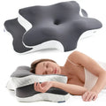 Cervical Memory Foam Pillow for Neck and Shoulder Pain Relief, Adjustable Ergonomic Contour Orthopedic Pillow with Cervical Support for Side, Back and Stomach Sleepers