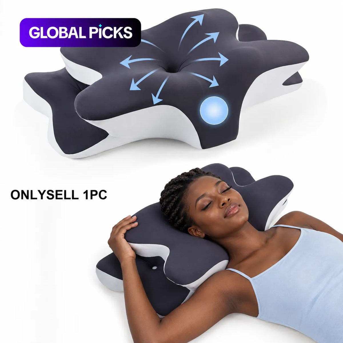 Ergonomic Butterfly Neck Support Pillow