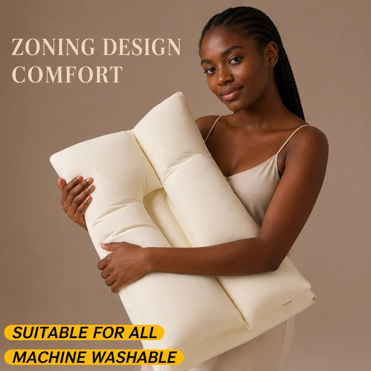 Zoned Neck Support Pillow – Head & Neck Support for Better Sleep