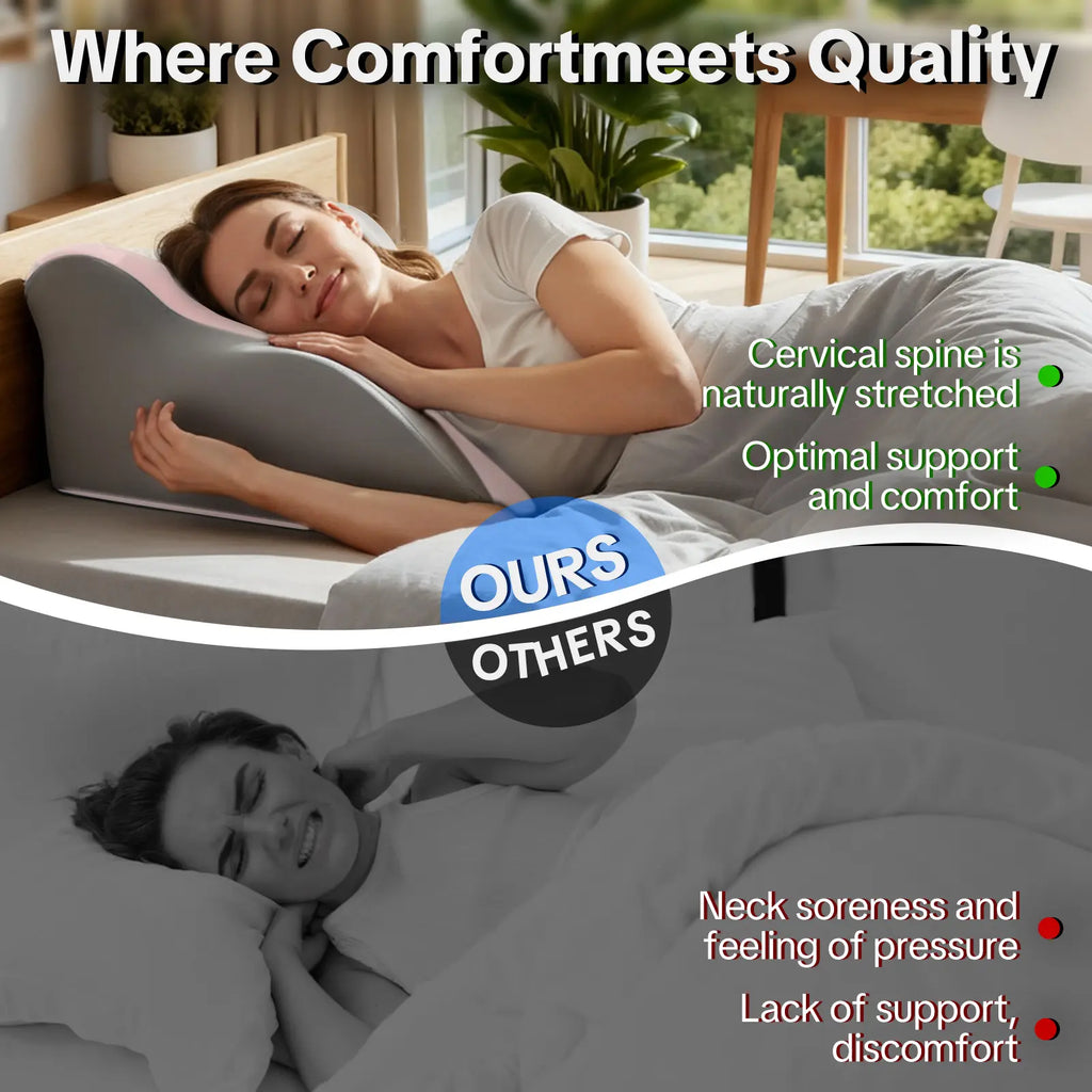 Memory Foam Pillow, Ergonomic Design Versatile Used,for Neck, Back and Leg Support, Suitable for Face Down Reading pillow, Soft and Comfortable Fabric, Multi Purpose, Removable, SleepingPillow Home, Sofa，Living Room, Bed Gift