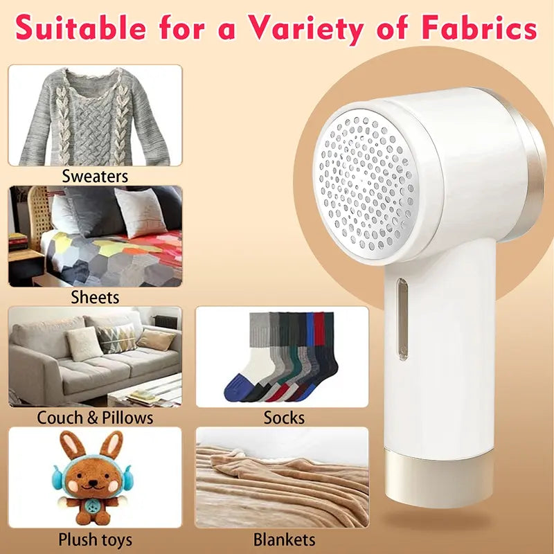 Rasoir anti-bouloches électrique avec brosse, éliminateur de bouloches portable rechargeable, rasoir à peluches à 3 vitesses pour un retrait rapide des peluches, durable pour les chaussettes, les manteaux et la literie