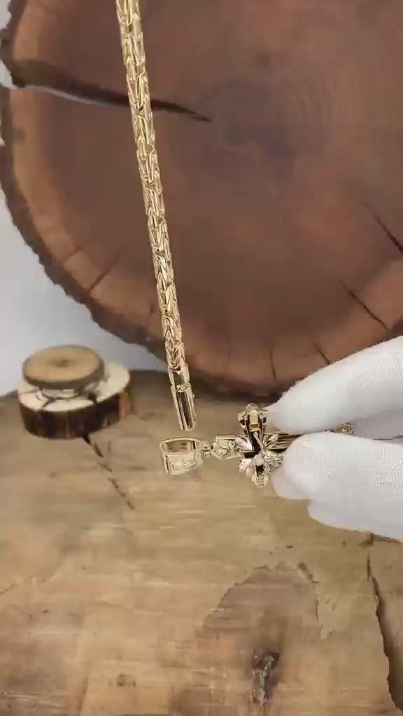 Sacred Heritage | Byzantine Crucifix Necklace - Premium Gold Plated Stainless Steel